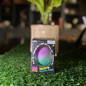 Mellow Marble Egg Squishy Toy - Purple & Green